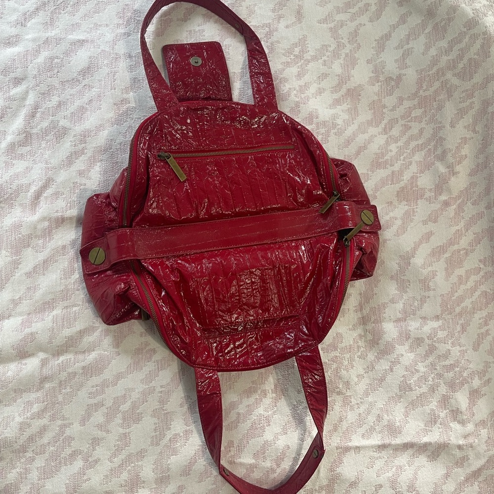 Matt & Nat Red bowler bag - Picture 2 of 4